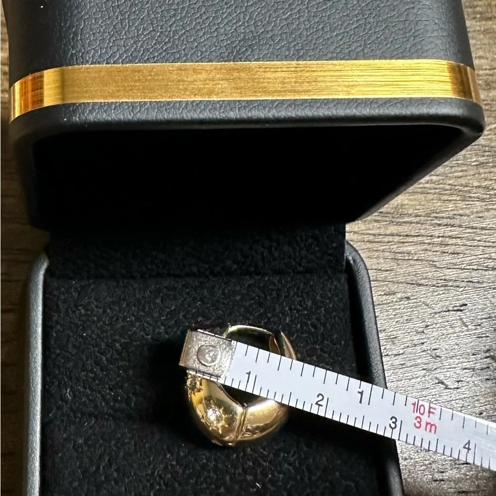 Aster Gold Huggie Earrings - Picture 3 of 3